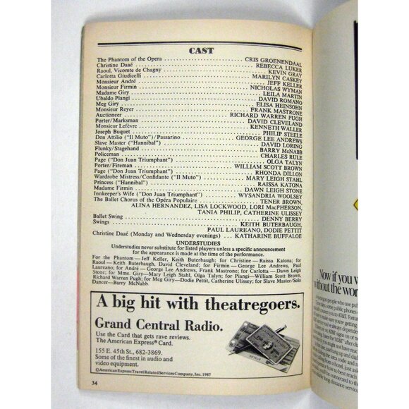 Phantom Playbill September 1989 Majestic Theatre Rebecca Luker Cris Groenendaal - Picture 5 of 7